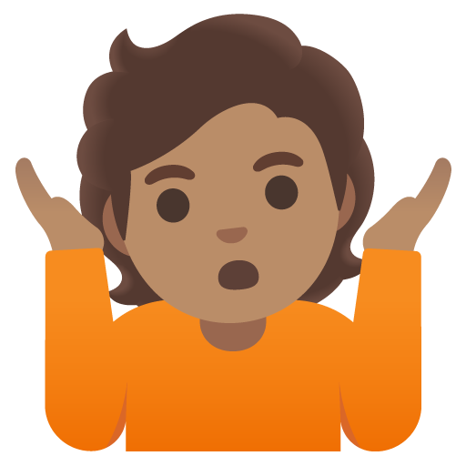 Person Shrugging: Medium Skin Tone