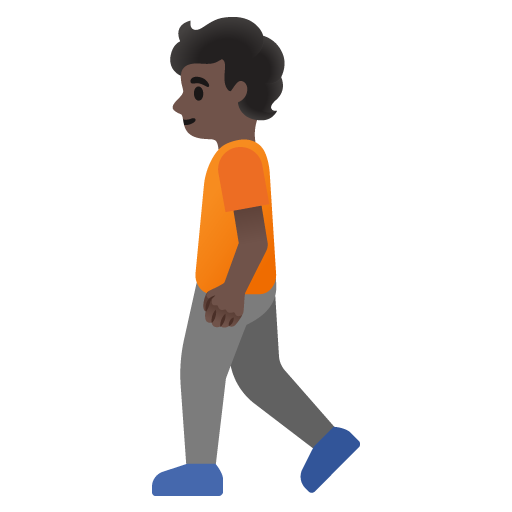 Person Walking: Dark Skin Tone