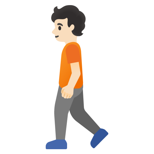 Person Walking: Light Skin Tone