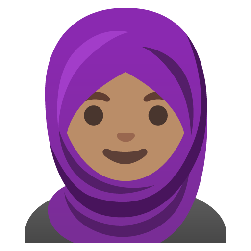 Woman with Headscarf: Medium Skin Tone
