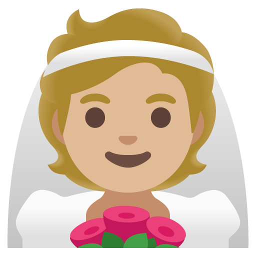 Person with Veil: Medium-Light Skin Tone