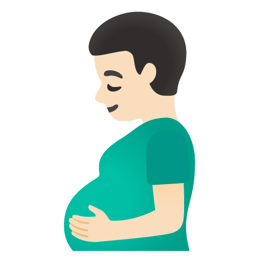 Pregnant Man: Light Skin Tone