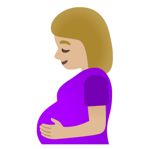 Pregnant Woman: Medium-Light Skin Tone