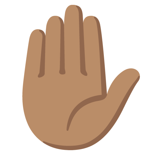 Raised Hand: Medium Skin Tone