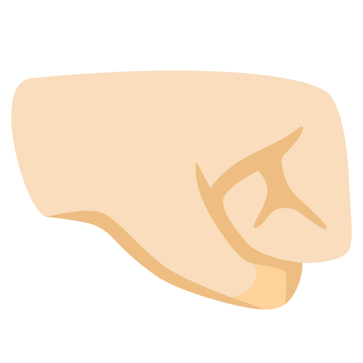 Right-Facing Fist: Light Skin Tone