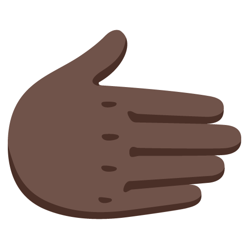 Rightwards Hand: Dark Skin Tone