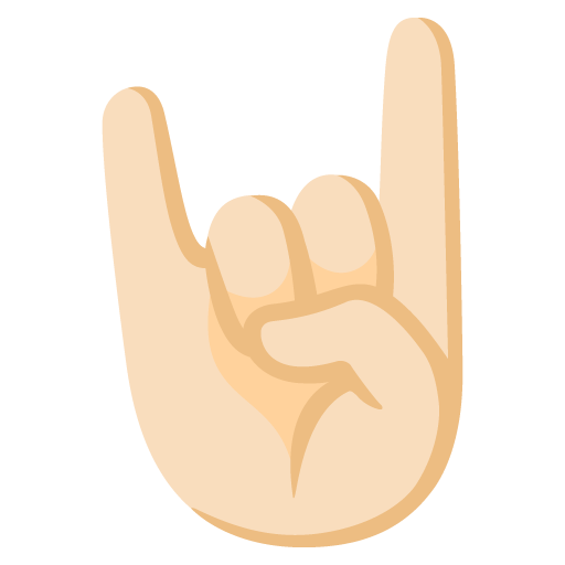 Sign of the Horns: Light Skin Tone