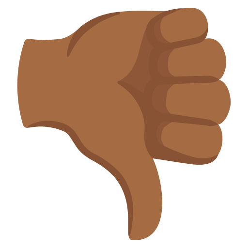 Thumbs Down: Medium-Dark Skin Tone