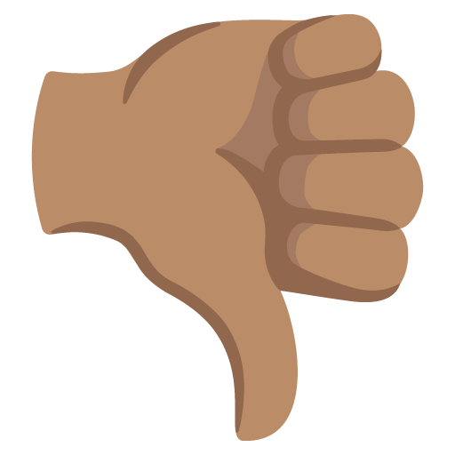 Thumbs Down: Medium Skin Tone
