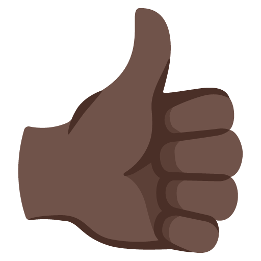 Thumbs Up: Dark Skin Tone