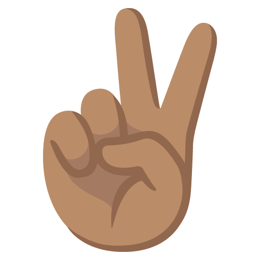 Victory Hand: Medium Skin Tone