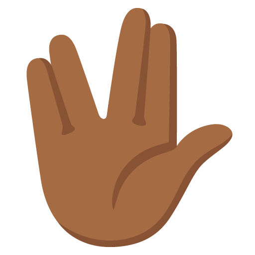 Vulcan Salute: Medium-Dark Skin Tone