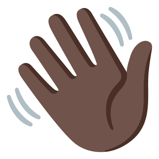 Waving Hand: Dark Skin Tone