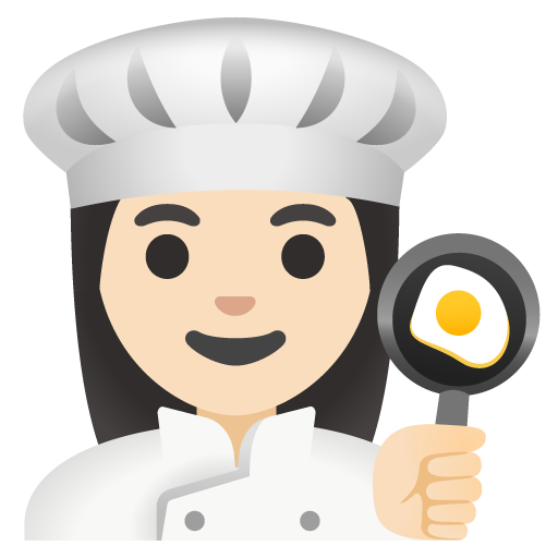 Woman Cook: Light Skin Tone