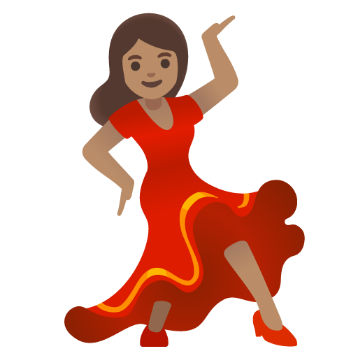 Woman Dancing: Medium Skin Tone