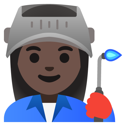 Woman Factory Worker: Dark Skin Tone