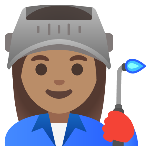 Woman Factory Worker: Medium Skin Tone