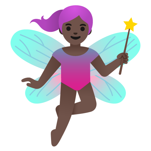 Woman Fairy: Dark Skin Tone