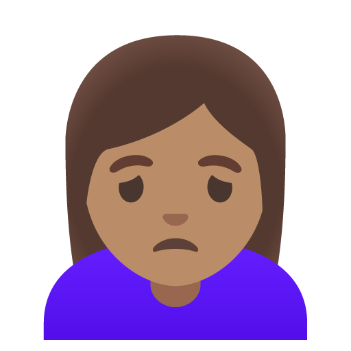 Woman Frowning: Medium Skin Tone