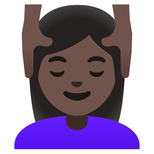 Woman Getting Massage: Dark Skin Tone