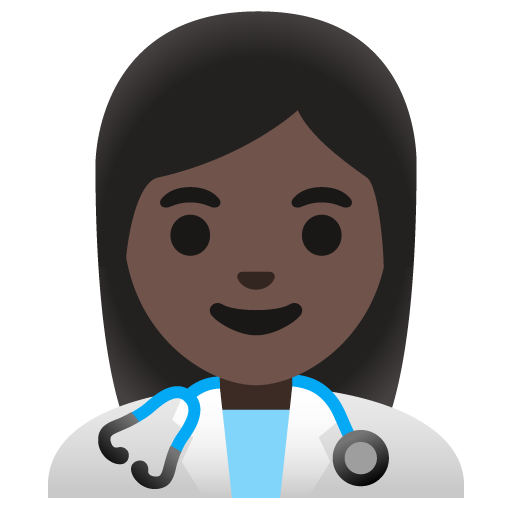 Woman Health Worker: Dark Skin Tone