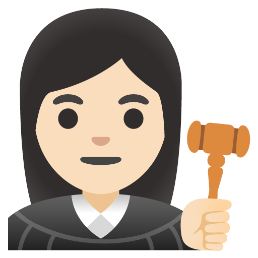 Woman Judge: Light Skin Tone
