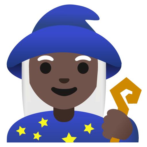 Woman Mage: Dark Skin Tone