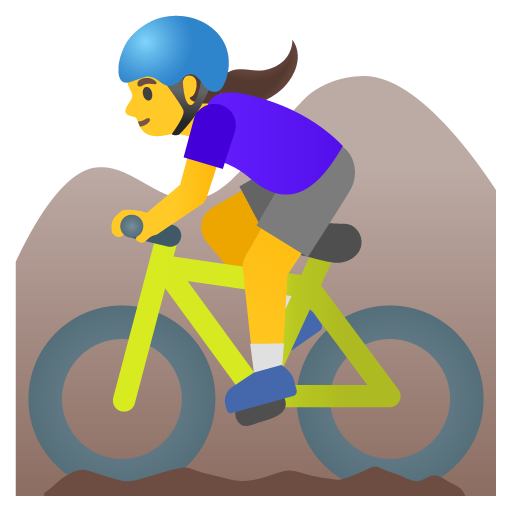 Woman Mountain Biking