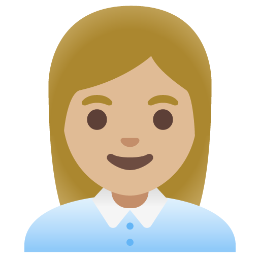 Woman Office Worker: Medium-Light Skin Tone
