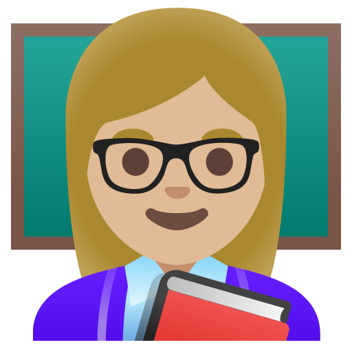 Woman Teacher: Medium-Light Skin Tone