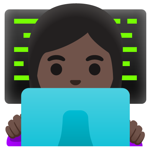 Woman Technologist: Dark Skin Tone