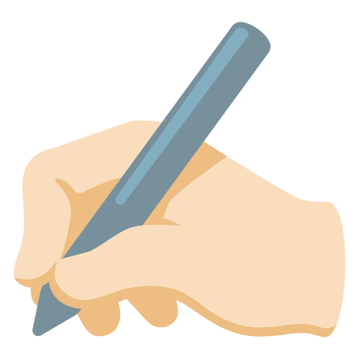 Writing Hand: Light Skin Tone
