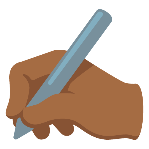 Writing Hand: Medium-Dark Skin Tone
