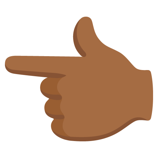 Backhand Index Pointing Left: Medium-Dark Skin Tone