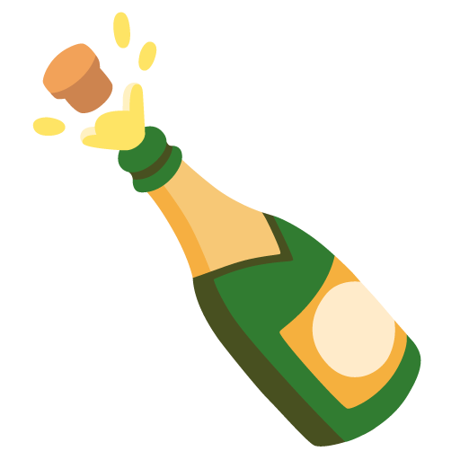 Bottle with Popping Cork