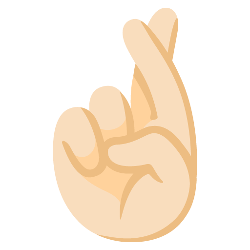 Crossed Fingers: Light Skin Tone