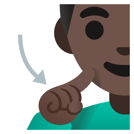 Deaf Man: Dark Skin Tone