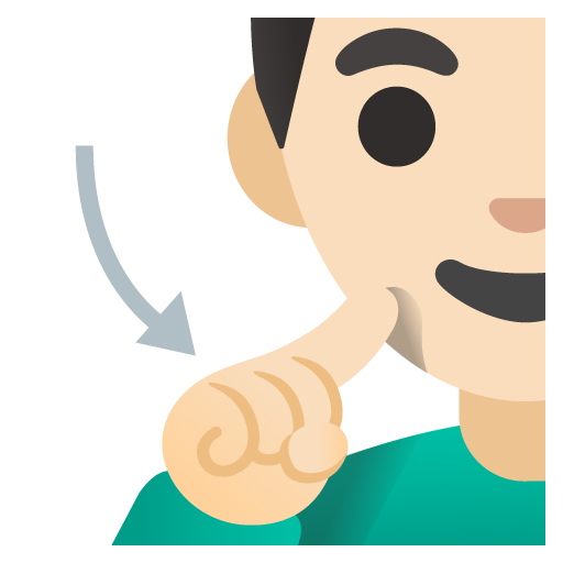 Deaf Man: Light Skin Tone