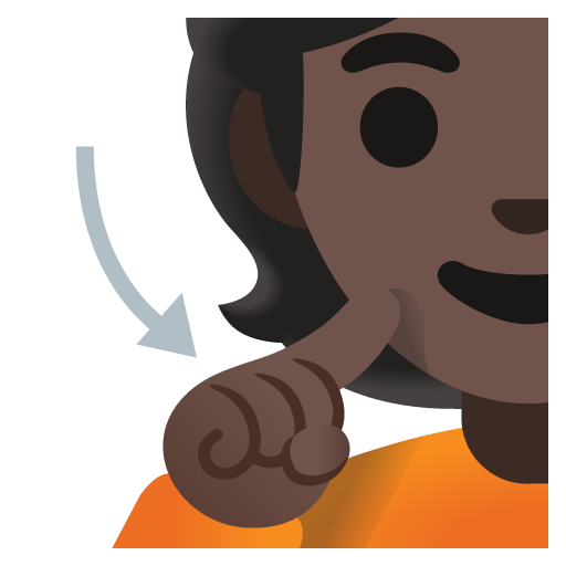 Deaf Person: Dark Skin Tone
