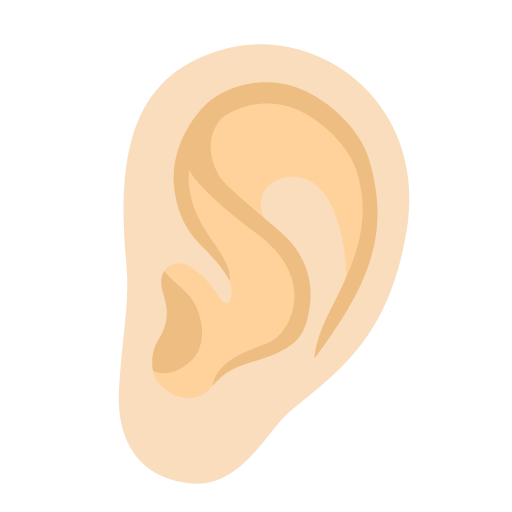 Ear: Light Skin Tone