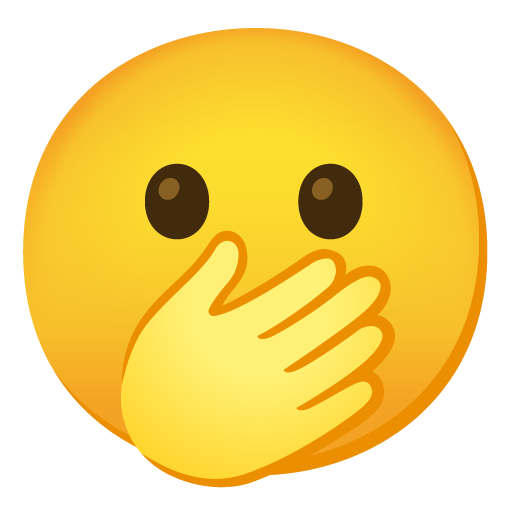 Face with Open Eyes and Hand Over Mouth