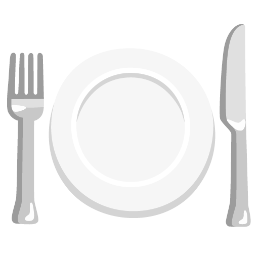Fork and Knife with Plate