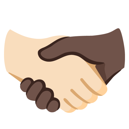 Handshake: Light Skin Tone, Dark Skin Tone