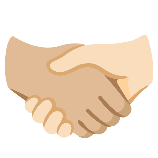 Handshake: Medium-Light Skin Tone, Light Skin Tone
