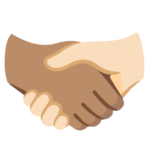 Handshake: Medium Skin Tone, Light Skin Tone