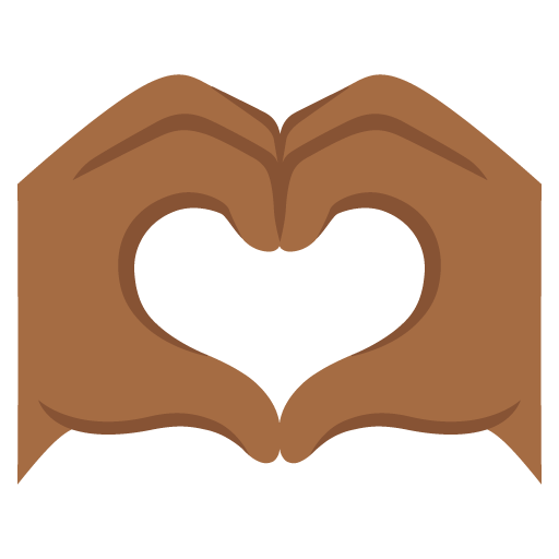 Heart Hands: Medium-Dark Skin Tone
