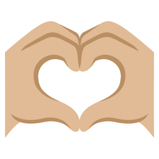 Heart Hands: Medium-Light Skin Tone