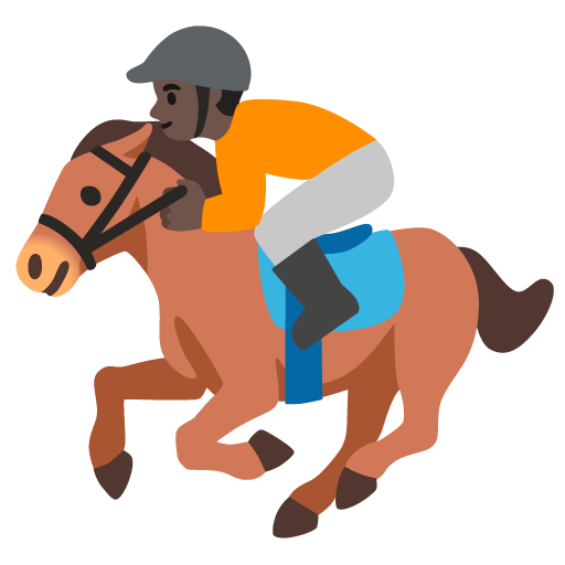 Horse Racing: Dark Skin Tone