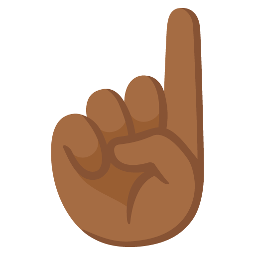 Index Pointing Up: Medium-Dark Skin Tone