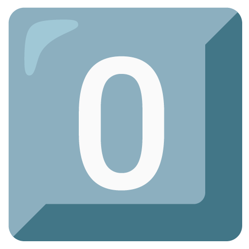Keycap Digit Zero